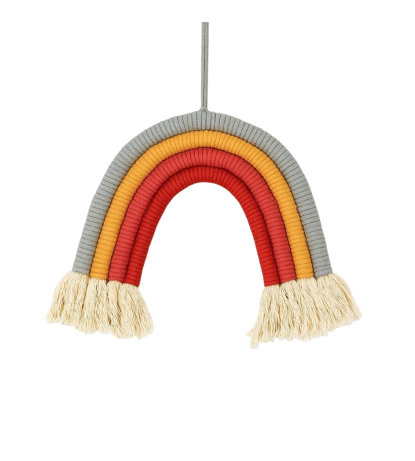 Makramowa tęcza DIY z instrukcją krok po kroku